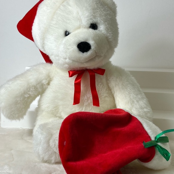 Ganz “Stocking Snugglers”1998 Plush Christmas Bear Stuffed Animal Toy RARE 15” - Picture 13 of 14